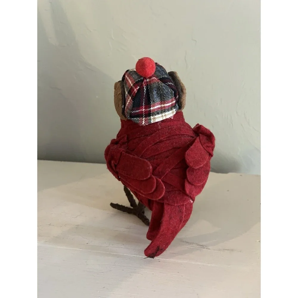 Target Spritz Featherly Friends Red Bird Figure Plaid Earflap Hat 2013 7
